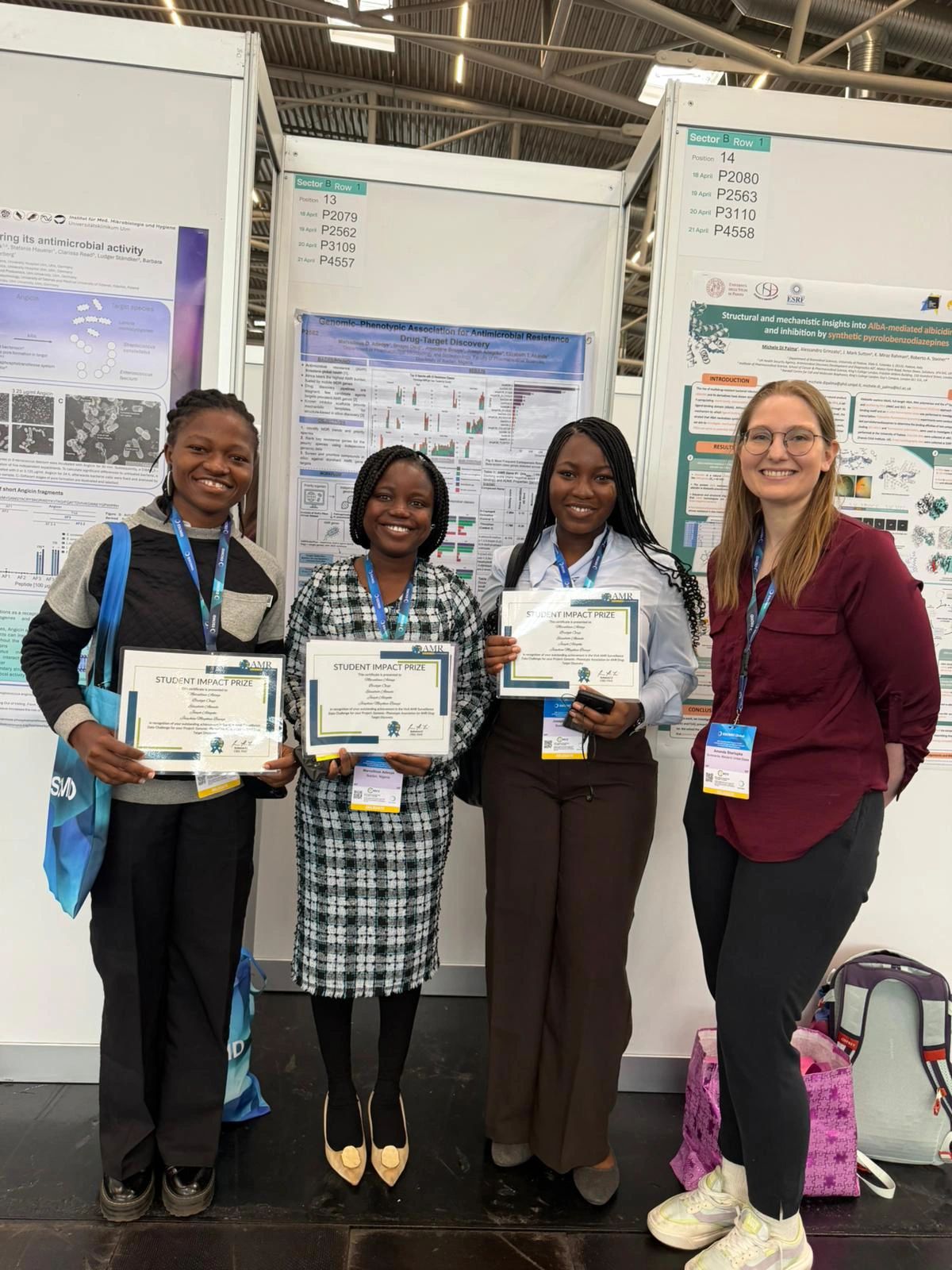 AMR Data Challenge award winners with their certificates at ESCMID Global 2026